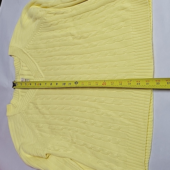 Faded Glory Cabled Sweater Women's Size L, Yellow - Picture 7 of 12
